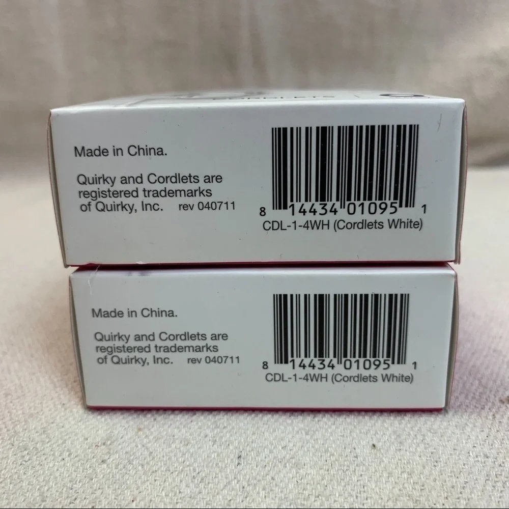 Quirky Cordlets adhesive cord anchors/wraps 2 packs of 4